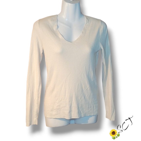 🌻 BANANA REPUBLIC -  Small Beige T-Shirt - Picture 2 of 4